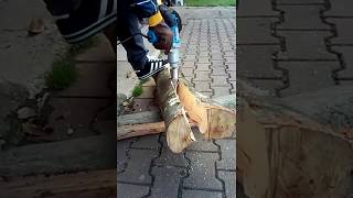 Štiepačka dreva na rázový uťahovák Spalterkeil Ratschelkeil FÄLLKEILE handheld wood log splitter [upl. by Akihsat]