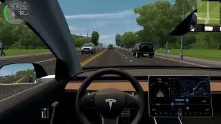 City Car Driving  Tesla Model 3  Fast Driving [upl. by Ciccia]