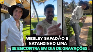 WESLEY SAFADÃO E NATANZINHO LIMA SE ENCONTRA EM DIA DE GRAVAÇÕES [upl. by Roer]