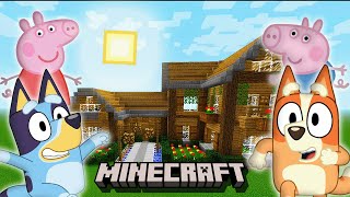 Peppa Pig With Bluey and Bingo Play Minecraft 10 [upl. by Obellia]