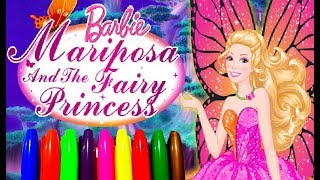 BARBIE Mariposa and the Fairy Princess kids Girls Coloring Pages Children Learning Art [upl. by Dlareg]