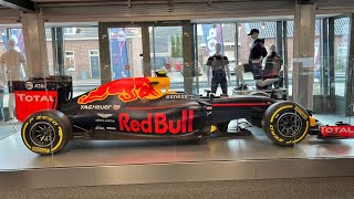 Max Verstappen Official Shop in Swalmen Netherlands with the REAL Red Bull RB12 A quick impression [upl. by Salomon]