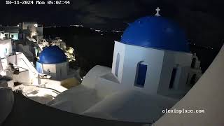 Live views of famous Blue Domes Oia Santorini [upl. by Flowers]