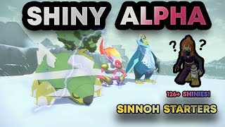 I SPENT TWO YEARS TRYING TO GET SHINY ALPHA SINNOH STARTERS IN Pokemon Legends Arceus [upl. by Enatan]