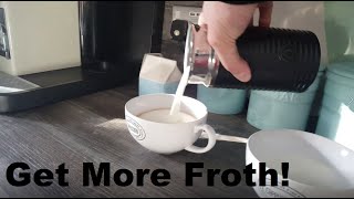 How to Get More Froth from Your Nespresso Coffee Aeroccino  Nespresso tips and help [upl. by Whelan187]