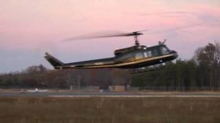 Bell UH1H quotHueyquot flying hovering amp autorotations on 112010 [upl. by Hinkel]