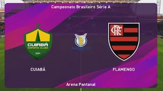 CUIABÁ x FLAMENGO  BRASILEIRÃO BETANO 2024  PES 2020 [upl. by Trefler]