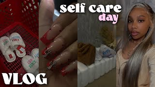 WINTER SELF CARE VLOG Prep with me for sweater weather new nailshair spoiling myself  more [upl. by Neyr5]