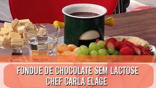 De Bem Receitas  Fondue de chocolate sem lactose 30072014 [upl. by Gisser]