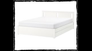 Ikea Songesand bed frame with 4 storage Boxes 21519 [upl. by Lamek817]