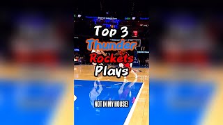 Top 3 Thunder Rockets Plays NBA Preseason jalen williams isaiah hartenstein jack mcveigh [upl. by Leopold]