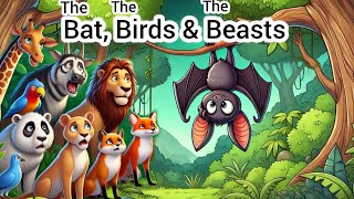 THE BAT THE BIRDS amp THE BEASTS  English story for kids with morals  Aesop fables in English [upl. by Geiss62]