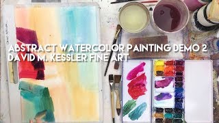 Abstract Watercolor Painting Demo 2  Loose Watercolor [upl. by Demmy]