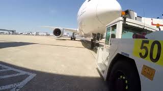 Ramp Agent POV  Boeing 7879 load up and pushback [upl. by Kilian]