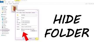 How to Hide Folder in PC Windows 10  8  7 [upl. by Odom]