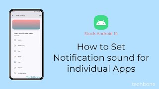 How to Set Notification sound for individual Apps Android 14 [upl. by Zoilla115]