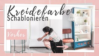 DIY  Ikea Regal mit Kreidefarbe streichen  Schablone Annie Sloan Makeover  Anleitung [upl. by Anelec633]