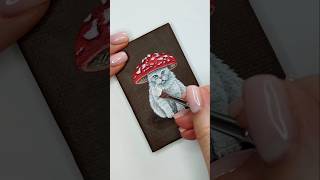 Warto o tym pamiętać 🍄 Koty nie powinny jeść grzybów koty catpainting mushroomart [upl. by Jacobsen]