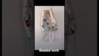 How to make beaded handbagytshorts beadedwork tutorial craft [upl. by Gaul]