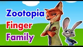 Zootopia Finger Family  Nursery Rhymes For Kids [upl. by Fronniah992]