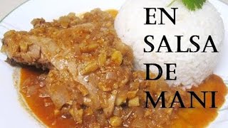 Receta Pollo En Salsa De Mani Riquisima [upl. by Yoreel]