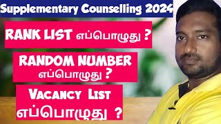 Supplementary counselling 2024Rank listRandom numberVacancy list updateVincent Maths [upl. by Tevis]