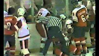 Jan 7 1984 Bobby Clarke Slashed By Claude Loiselle Philadelphia Flyers vs Detroit Red Wings [upl. by Dnalerb]