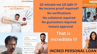 Get A Personal Loan From Incred App With No Income Verification Needed [upl. by Nirual]