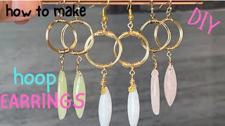 HANDMADE HOOP EARRINGS  WIREWRAPPING EARRINGS [upl. by Cathey]