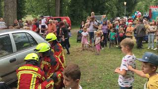 Feuerwehr Penkun demonstriert Einsatz beim Sommerfest in Penkun 05082023 [upl. by Mickey]