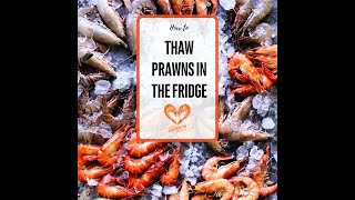 Thawing Australian prawns in the fridge [upl. by Kyle]