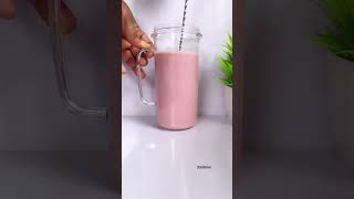 Creamy Strawberry Drink strawberrydrink easydrinkrecipe juukitchen [upl. by Asssilem]