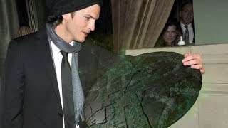 Ashton Kutcher Caught Canoodling With Ancient Disc Made Of Pure Evil [upl. by Uolymme]