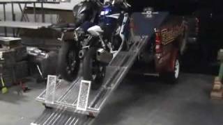 Double Motorcycle Ramp Loading System by Extendahaul TM [upl. by Mirabel547]