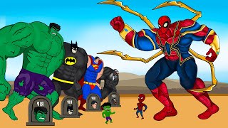 Team HULK SUPER MAN VENOM vs IRON SPIDERMAN  Returning from the Dead SECRET  SUPER HEROES MOVIE [upl. by Aneetak]