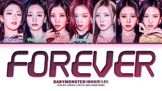 BABYMONSTER FOREVER Lyrics Color Coded Lyrics EngRomHan [upl. by Hurd]