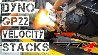 RSV4  Gabro Velocity Stacks  GP22  DYNO [upl. by Hazlett]