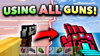 USING ALL WEAPONS  Pixel Gun 3D  Pro Gun Game Challenge 2019 Edition [upl. by Juliet]