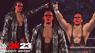 WWE 2K23  Sting nWo Wolfpac w Wolfpac Theme Hidden Taunts Chants and Victory  WWE 2K23 Mods [upl. by Cyndi647]