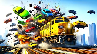 GTA 5 ONLINE 🐷 TRENO VS 100 PLAYER  COMPLETATO  🐷 DAJE [upl. by Ivgnout]