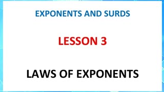 How to simplify exponents Exponents and surds LESSON 3 grade11maths basicalgebra grade12maths [upl. by Airpal715]