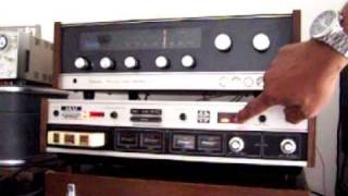 Akai CR 80D SS quadraphonic 8 track cartridge Sansui 310 tuner amplifier [upl. by Ntsuj]