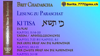 Brit Chadascha Neues Testament Lesung zur Paraschat KI TISA [upl. by Mahtal]