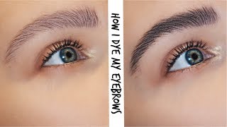 DIY EYEBROW TINT TUTORIAL USING BLACK EYLURE DYBROW  LoveFings [upl. by Lyndon]