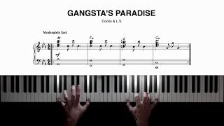 Coolio  Gangstas Paradise  Piano Cover  Sheet Music [upl. by Staten]