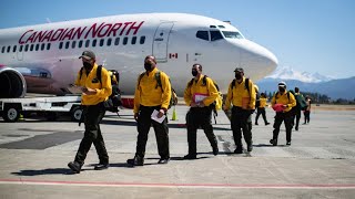 Mexican firefighters help combat BC wildfires [upl. by Aihsram787]