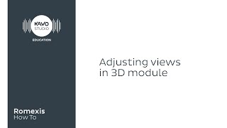 Romexis How To Adjusting views 3d module [upl. by Nalor]