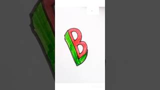 Draw a beautiful painting  simple and easy drawing for kids  drawing  B alphabet Naam design [upl. by Rento286]