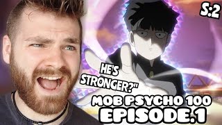 MOB GETS STRONGER  MOB PSYCHO 100  EPISODE 1  SEASON 2  New Anime Fan  REACTION [upl. by Onirefes]