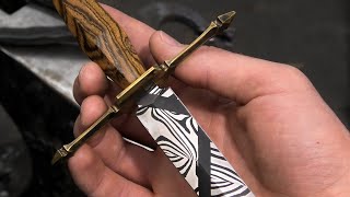 Making a damascus dagger in 3 minutes [upl. by Hullda]